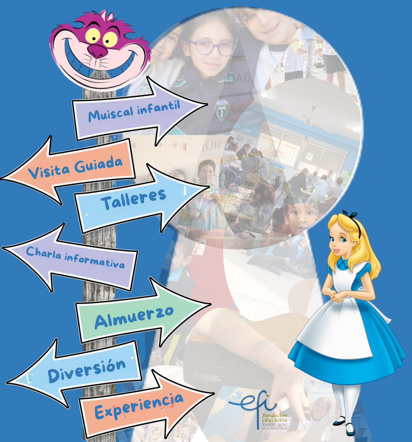 Cartel de la Jornada de Puertas Abiertas del Colegio La Purísima Grao, 18 de abril de 2026